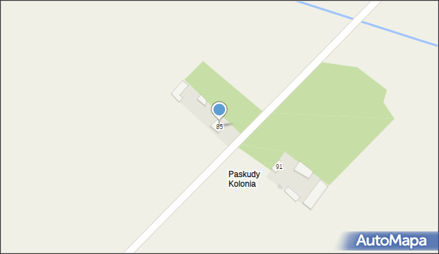 Paskudy, Paskudy, 85, mapa Paskudy