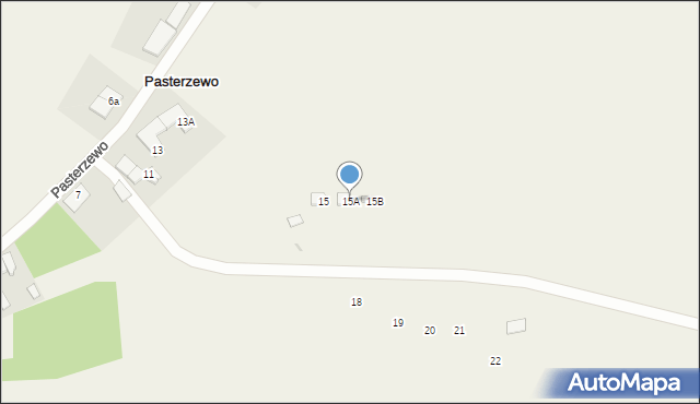 Pasterzewo, Pasterzewo, 15A, mapa Pasterzewo