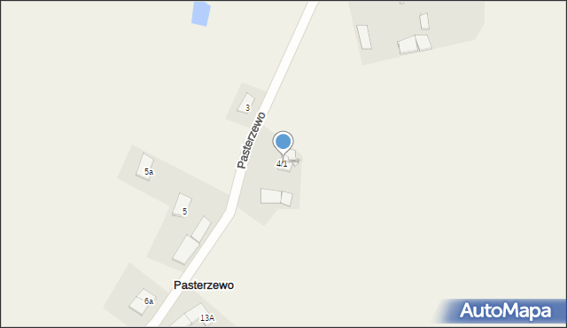 Pasterzewo, Pasterzewo, 4/1, mapa Pasterzewo