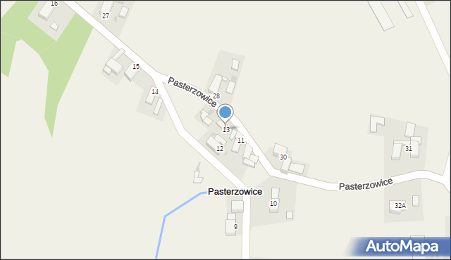 Pasterzowice, Pasterzowice, 13, mapa Pasterzowice