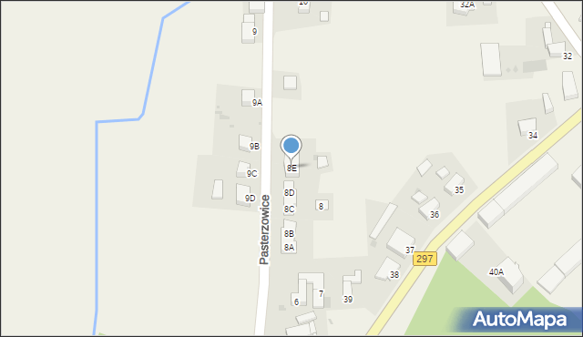 Pasterzowice, Pasterzowice, 8E, mapa Pasterzowice