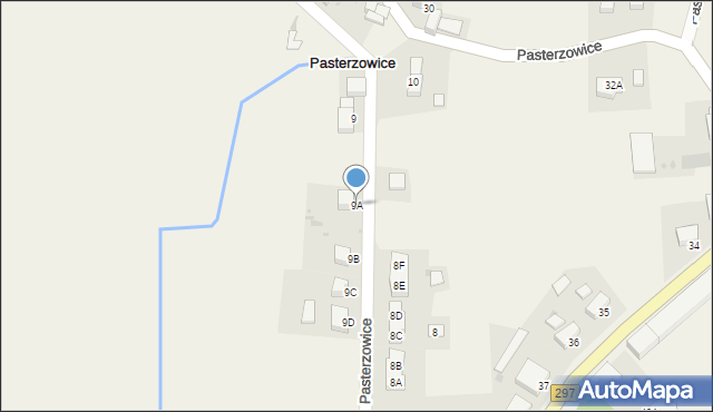 Pasterzowice, Pasterzowice, 9A, mapa Pasterzowice