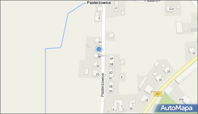 Pasterzowice, Pasterzowice, 9B, mapa Pasterzowice