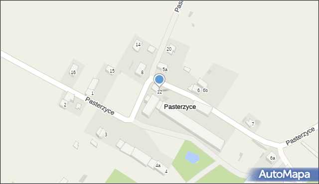 Pasterzyce, Pasterzyce, 12, mapa Pasterzyce