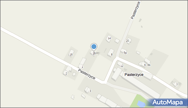 Pasterzyce, Pasterzyce, 15, mapa Pasterzyce