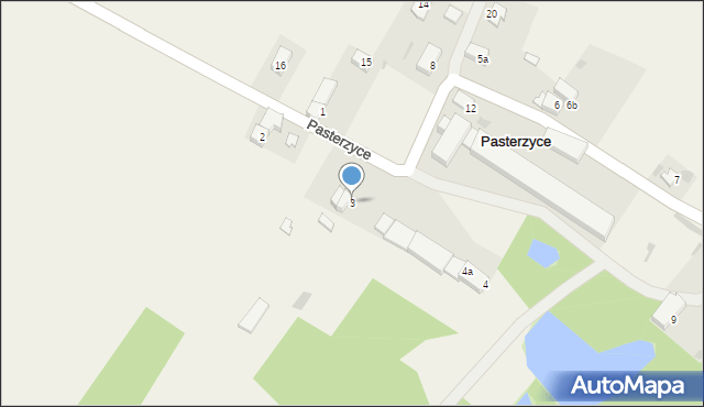 Pasterzyce, Pasterzyce, 3, mapa Pasterzyce