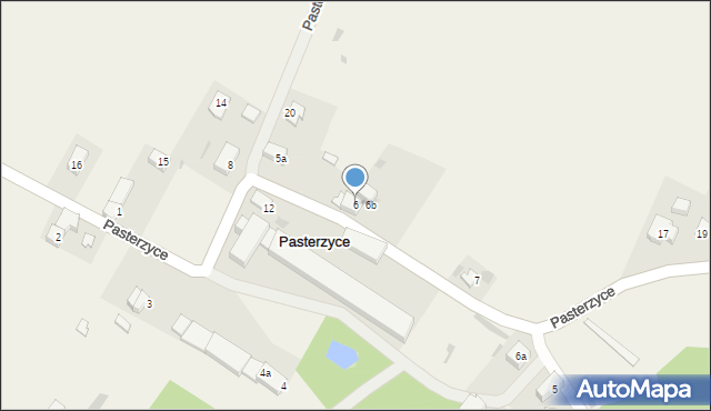 Pasterzyce, Pasterzyce, 6, mapa Pasterzyce