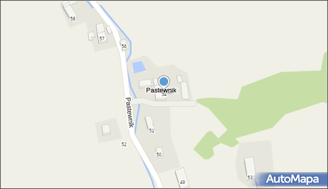 Pastewnik, Pastewnik, 54, mapa Pastewnik