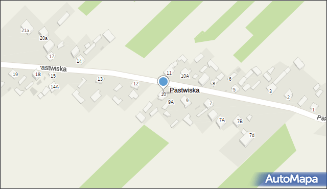 Pastwiska, Pastwiska, 10, mapa Pastwiska