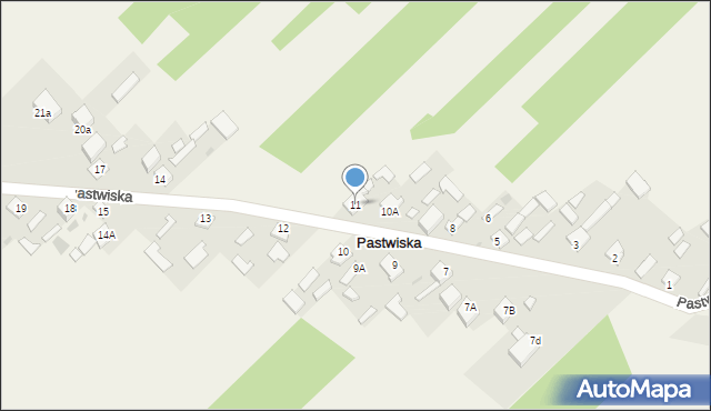 Pastwiska, Pastwiska, 11, mapa Pastwiska