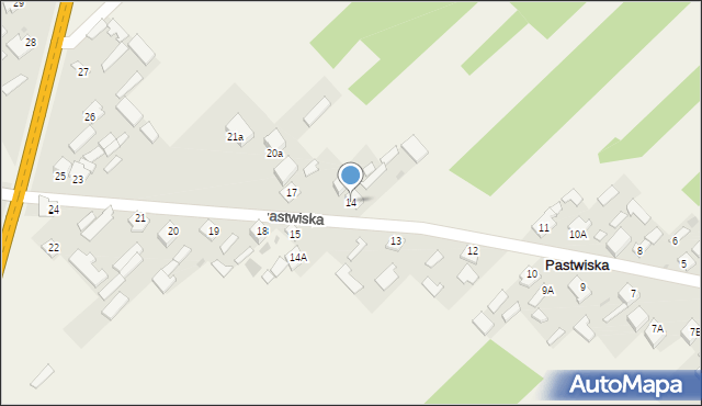 Pastwiska, Pastwiska, 14, mapa Pastwiska