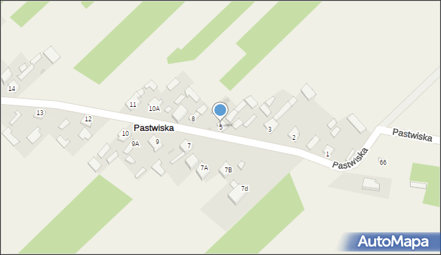 Pastwiska, Pastwiska, 5, mapa Pastwiska