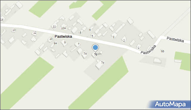 Pastwiska, Pastwiska, 7B, mapa Pastwiska