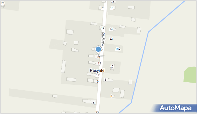 Pasynki, Pasynki, 15, mapa Pasynki