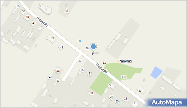 Pasynki, Pasynki, 34, mapa Pasynki