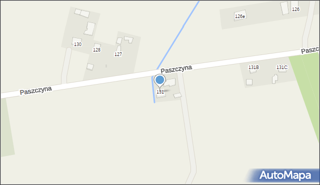 Paszczyna, Paszczyna, 131, mapa Paszczyna