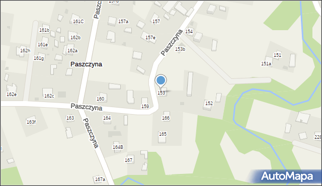 Paszczyna, Paszczyna, 153, mapa Paszczyna