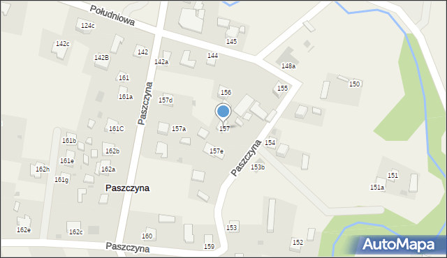 Paszczyna, Paszczyna, 157, mapa Paszczyna