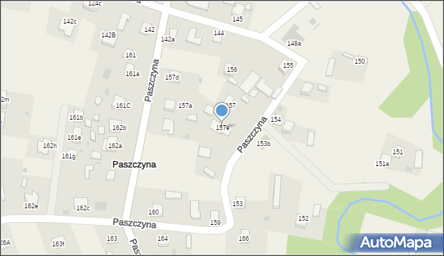 Paszczyna, Paszczyna, 157e, mapa Paszczyna