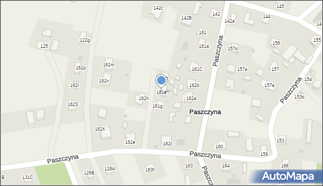 Paszczyna, Paszczyna, 161e, mapa Paszczyna