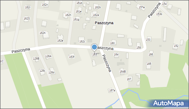 Paszczyna, Paszczyna, 163, mapa Paszczyna