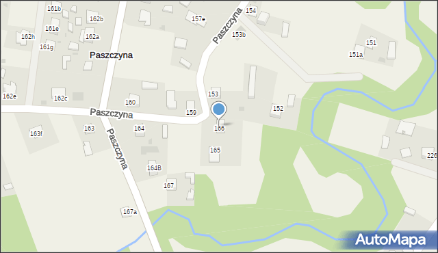 Paszczyna, Paszczyna, 166, mapa Paszczyna