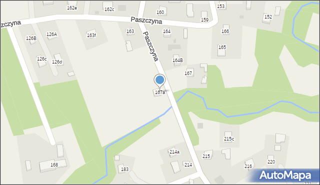 Paszczyna, Paszczyna, 167a, mapa Paszczyna