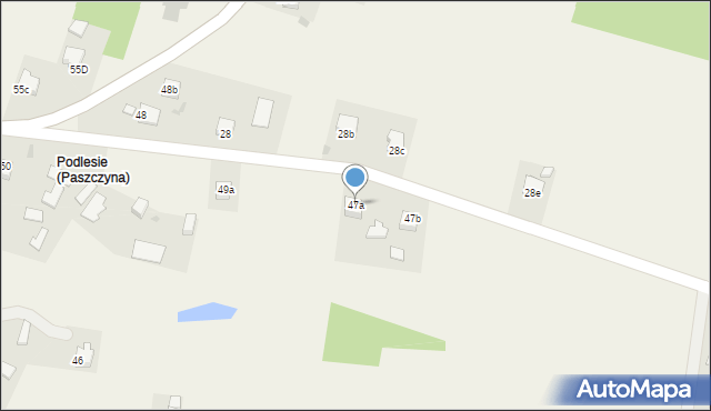 Paszczyna, Paszczyna, 47a, mapa Paszczyna