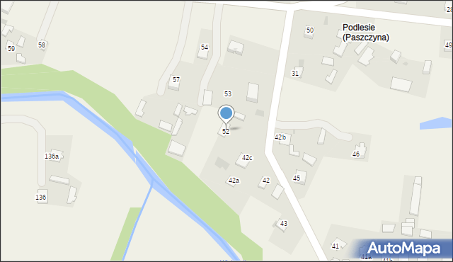 Paszczyna, Paszczyna, 52, mapa Paszczyna