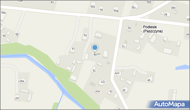 Paszczyna, Paszczyna, 53, mapa Paszczyna