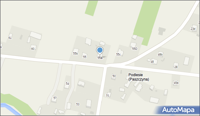 Paszczyna, Paszczyna, 55a, mapa Paszczyna