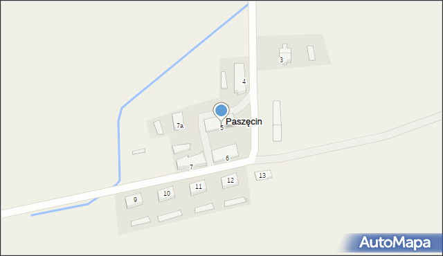 Paszęcin, Paszęcin, 5, mapa Paszęcin