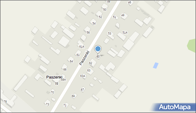 Paszenki, Paszenki, 60, mapa Paszenki