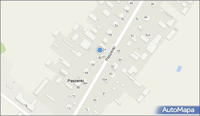 Paszenki, Paszenki, 61, mapa Paszenki
