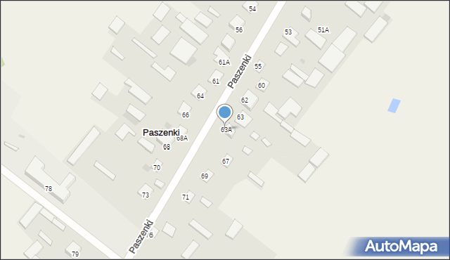 Paszenki, Paszenki, 63A, mapa Paszenki