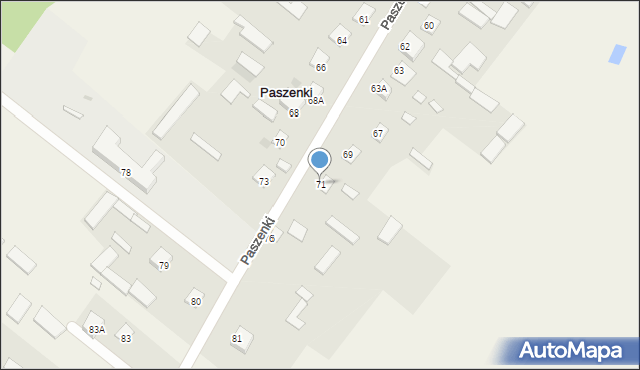 Paszenki, Paszenki, 71, mapa Paszenki