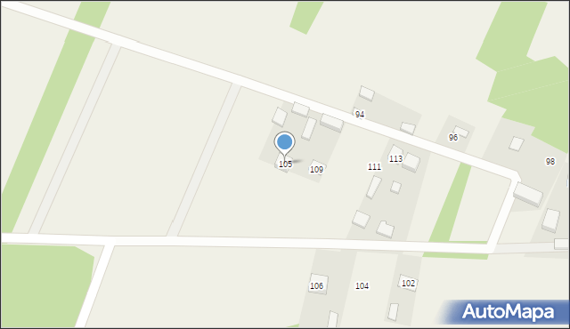 Paszkowice, Paszkowice, 105, mapa Paszkowice