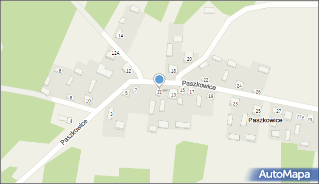 Paszkowice, Paszkowice, 11, mapa Paszkowice