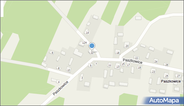 Paszkowice, Paszkowice, 12, mapa Paszkowice