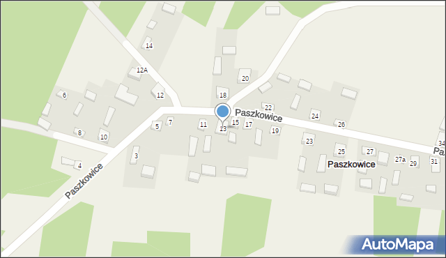 Paszkowice, Paszkowice, 13, mapa Paszkowice