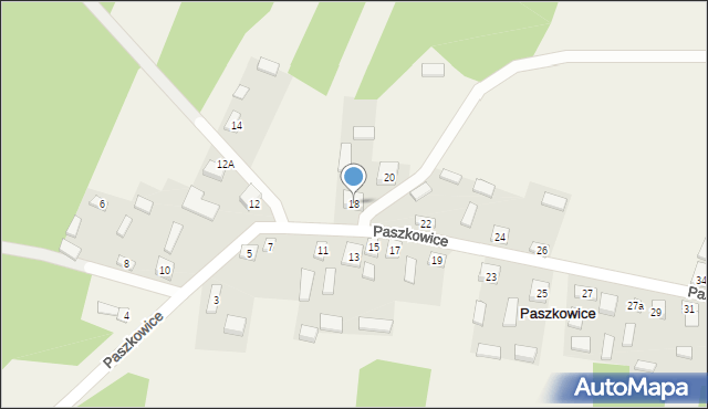 Paszkowice, Paszkowice, 18, mapa Paszkowice