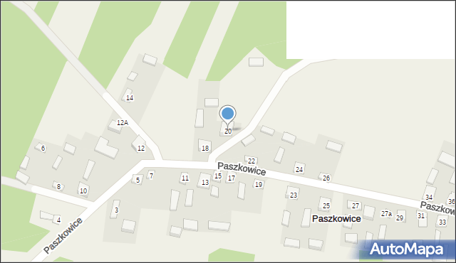 Paszkowice, Paszkowice, 20, mapa Paszkowice