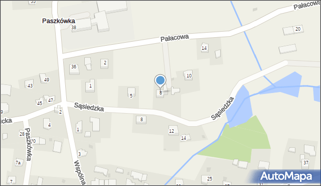 Paszkówka, Pałacowa, 8, mapa Paszkówka