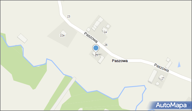 Paszowa, Paszowa, 25, mapa Paszowa