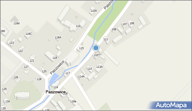 Paszowice, Paszowice, 112, mapa Paszowice