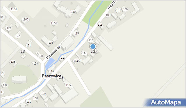 Paszowice, Paszowice, 113B, mapa Paszowice