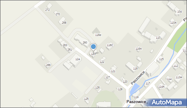 Paszowice, Paszowice, 123, mapa Paszowice