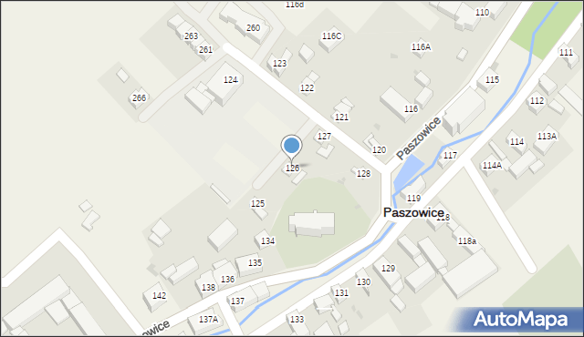 Paszowice, Paszowice, 126, mapa Paszowice