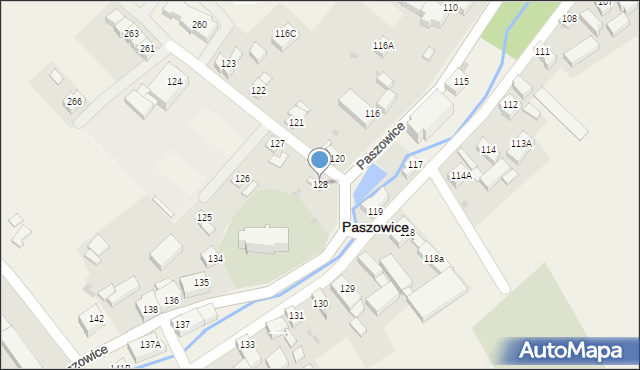 Paszowice, Paszowice, 128, mapa Paszowice