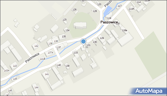 Paszowice, Paszowice, 132, mapa Paszowice